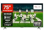 TCL 75 Zoll 75Q6C QLED Mini LED Fernseher, 4K HDR Premium, Dolby Vision IQ & Atmos, Onkyo 2.1, Smart Google TV, Game Master, 144Hz Motion Clarity Pro, AMD FreeSync Premium Pro, HDMI 2.1, AirPlay 2