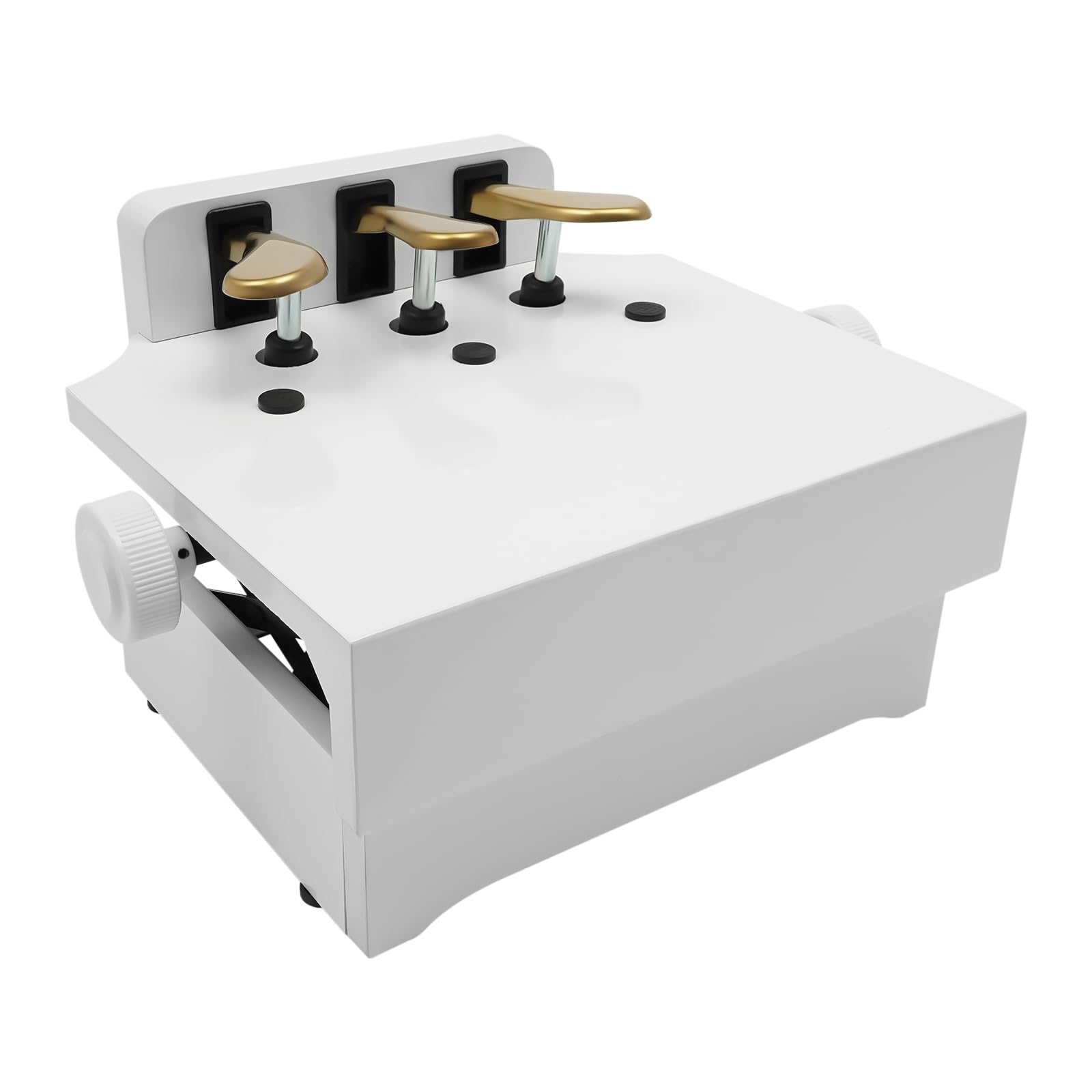 Extensión de pedal de piano, pedal de piano con 3 pedales, banco de extensión de pedal de piano, pedal asistido para piano, para niños principiantes de 4 a 12 años (blanco)