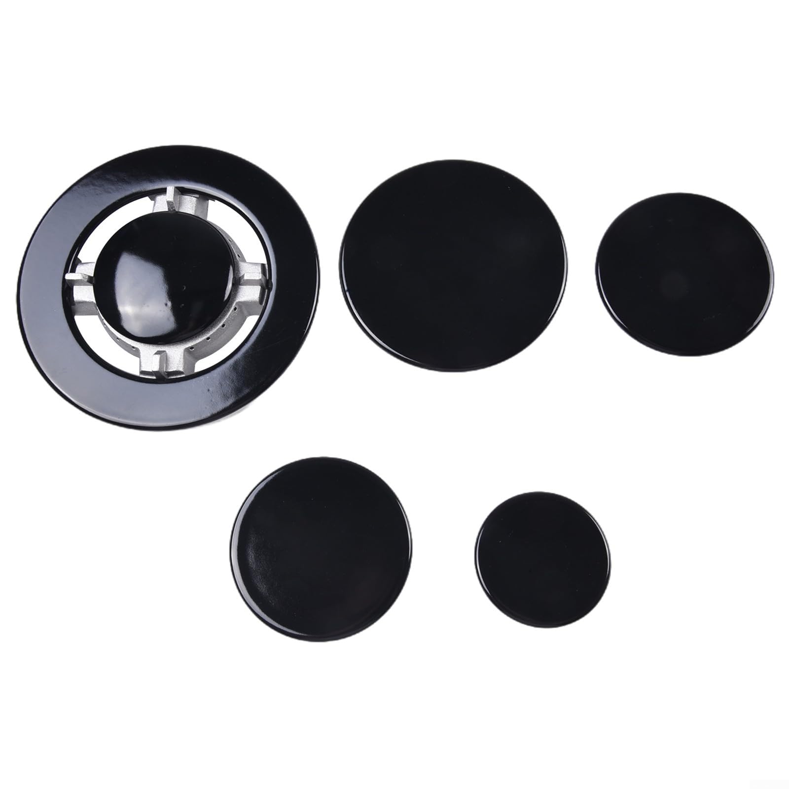 ReachMall Juego de quemadores de cocina, juego de sombreros de cocina, tapa de estufa, quemador de gas, tapa de llama para la mayoría de quemadores de estufa de gas (plano), FD3GZ104OTA19K2AER92XQX