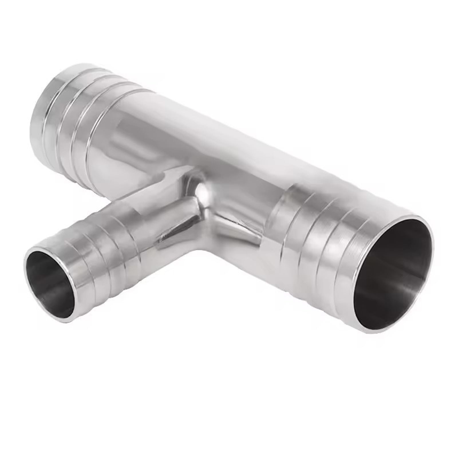 Reductor en T de manguera de acero inoxidable 304 (6-51 mm), conector divisor de 3 vías para aire, agua, combustible y productos químicos (25-20-25 mm)