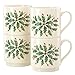 Lenox 853763 Holiday 4-Piece Stackable Mug Set, Christmas Dinnerware, Hosting