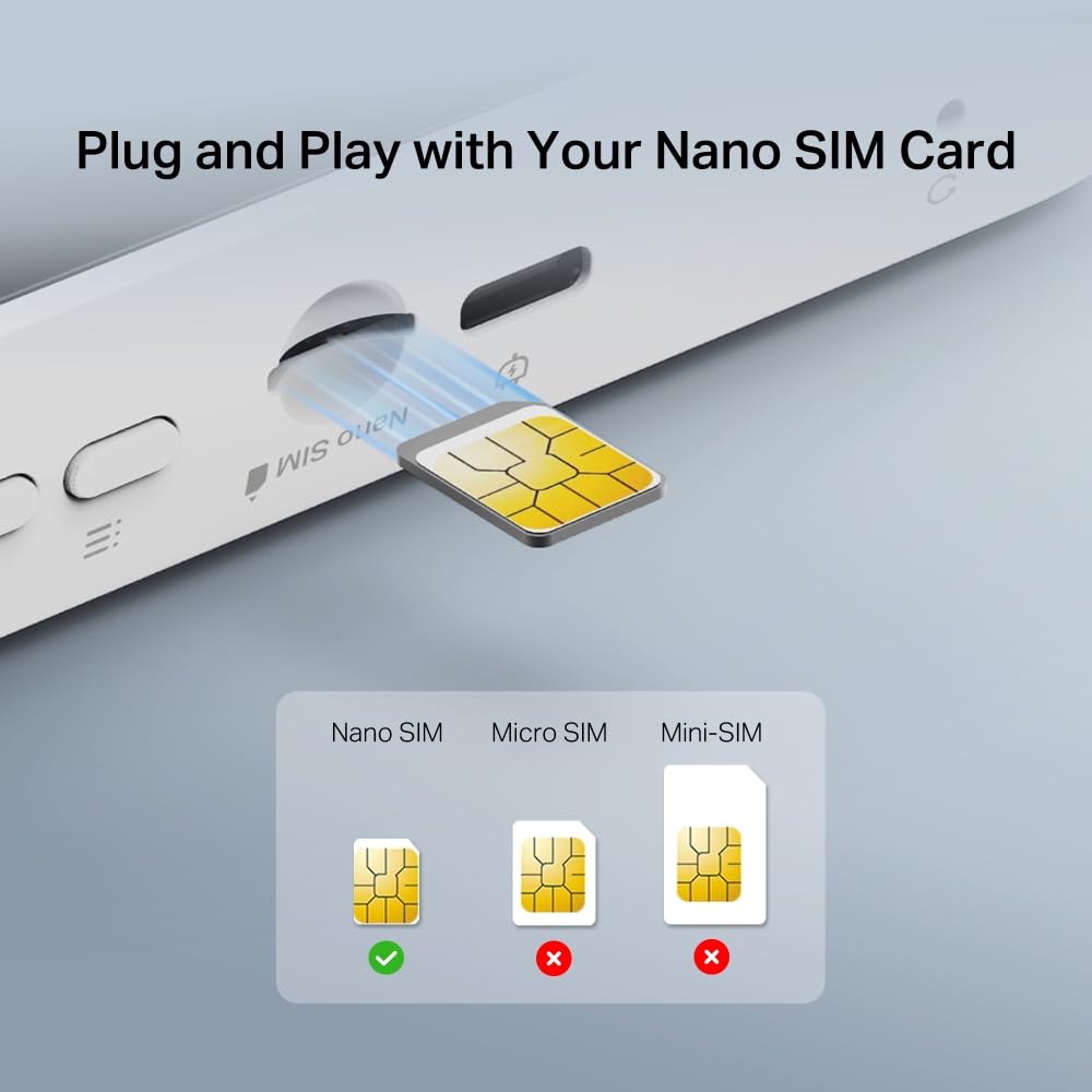 Mercusys MT115 Mobiler WLAN Router, tragbares WLAN für unterwegs mit SIM-Karte ohne Vertragsbindung, 4G LTE 150 Mbps, Wi-Fi 6 AX300, bis zu 10 Geräte, 2400 mAh Akku, bis zu 10 Stunden Laufzeit