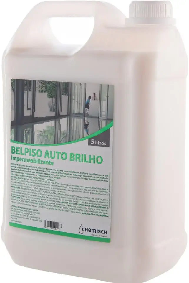 CHEMISCH, Cera Líquida Belpiso Auto Brilho 5L P/Porcelanatos e Cerâmicas