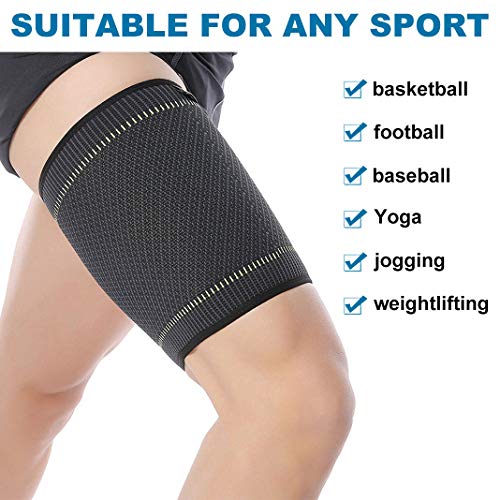 Brillistar Thigh Compression Sleeve, Hamstring Compression Sleeve For Quad Pain Relief & Recovery, High Elastic Sports Thigh Support Protector Muscle Strain Leg Guard Brace For Women & Men #TOP4
