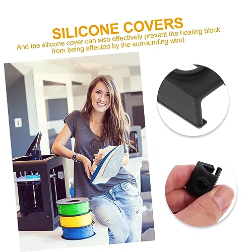 CLISPEED 6 Unidades Acessórios Para Impressora 3d Dentes Bloquear Capas De Silicone Meia De Silicone