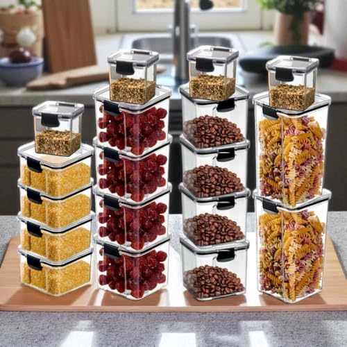 Kit 18 Potes Herméticos c/Trava Organizadores e Armazenamento de ...