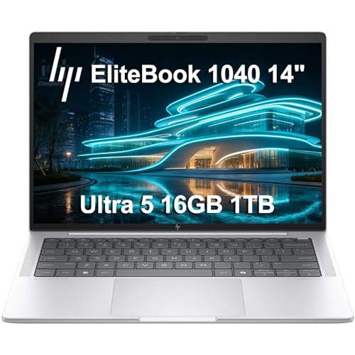 HP EliteBook 1040 G11 Business AI PC Laptop (14' FHD+, Intel 14-Core Ultra 5 125H ( i7-1360P), 16GB DDR5, 1TB SSD), UltraLight, 13 Hrs Long Battery Life, IR Webcam, Win 11 Pro, (Beat Elitebook 840)