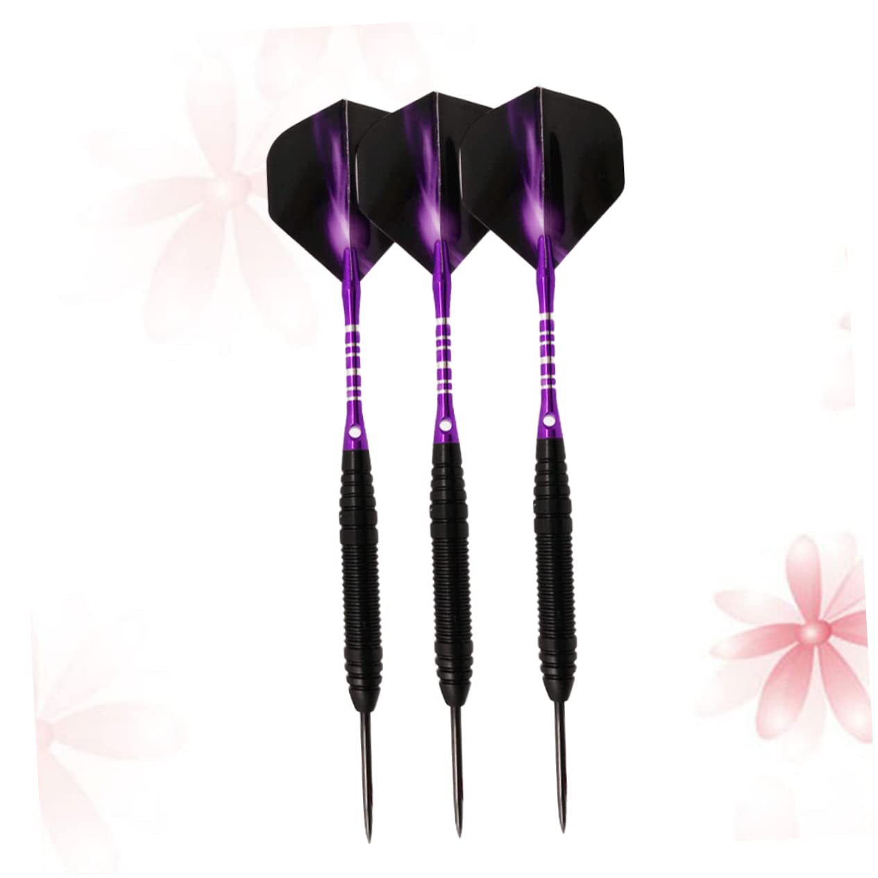 NAMOARLY 1Set Professional Needle Tipped Set with Flights and Sharpener for Dartboard Purple for Beginners and Casual Players Accurate and Easy to Use