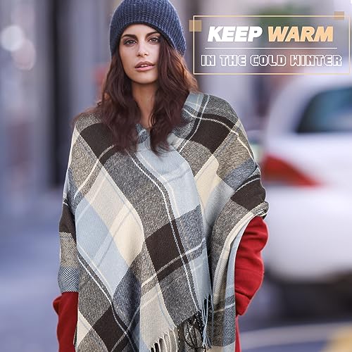 Image of Loritta Winter Scarf for Women, Long Plaid Shawl Wraps Scarves Gifts