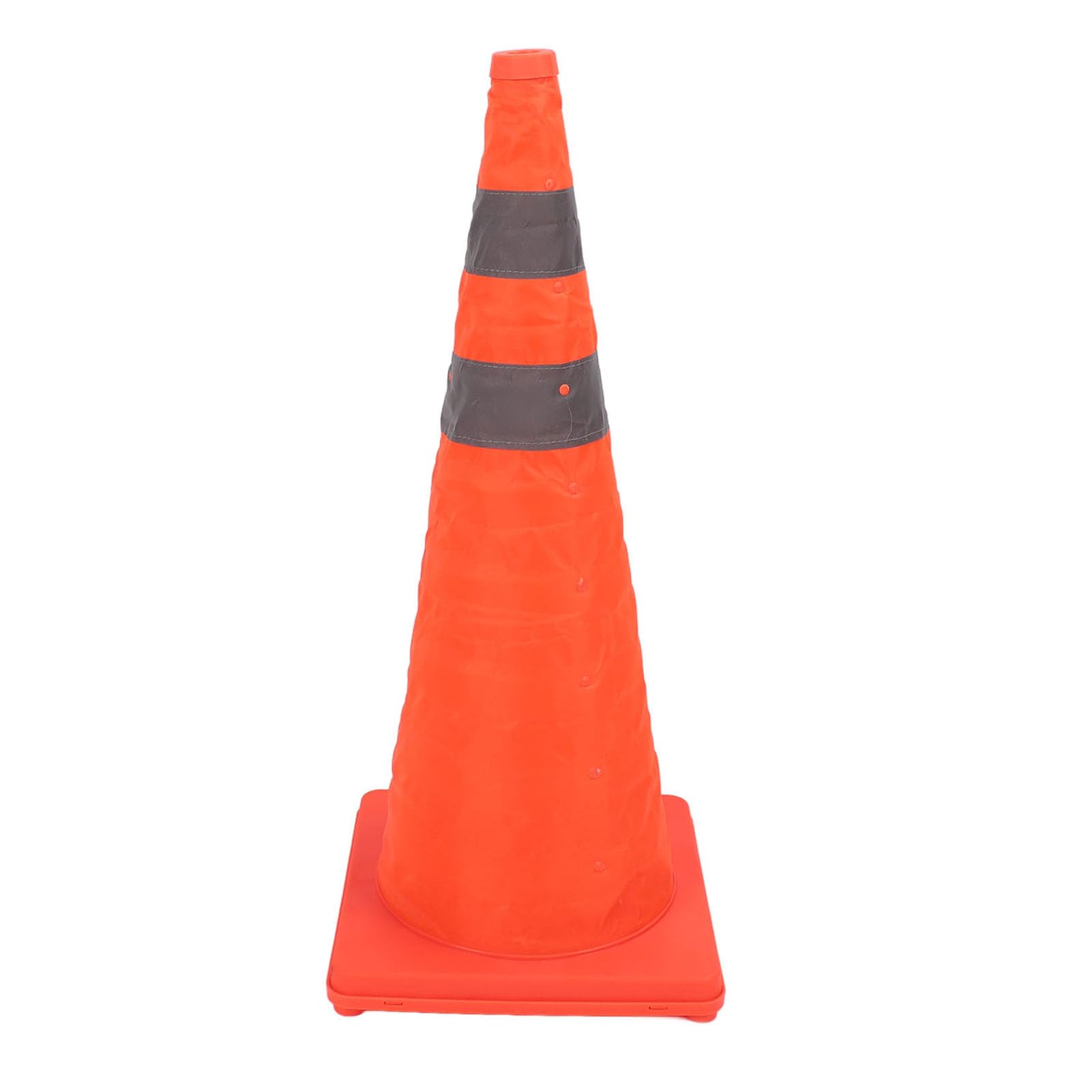 Alomejor Cônes de Circulation Réfléchissants Pliables de 70 Cm pour la sécurité Routière Paquet de 2 Cônes Portables Orange pour les Parkings et les Chantiers de Construction