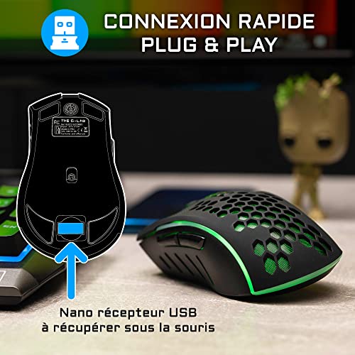 Clavier Gaming Wireless AZERTy Souris Wireless 2400 DPI Pack pour PC PS4 PS5 Combo - 4