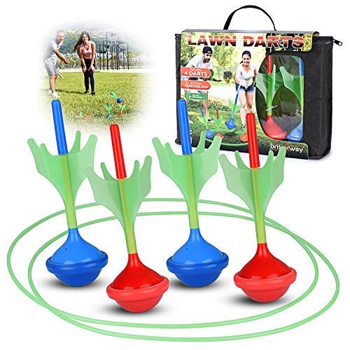 BRITENWAY Lawn Darts Game for Kids & Adults – Glow in The Dark