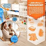 KIDUKU® Kinderspielzelt + 100 Bälle + Tasche Spielhaus Bällebad Schloss für drinnen und draußen (Blau)