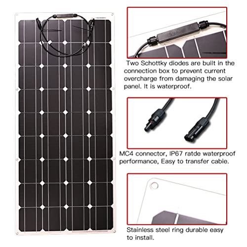 1000 Watt Solar Panel Kit 2Pcs 500 Watt Monocrystalline Solar Panels 12V-24V Flexible Solar Panel With 40A Controller Battery Charging Car Battery Camper Rv Yacht Battery Boat… #TOP2