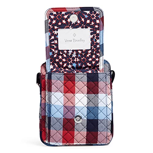 Vera Bradley Women's Cotton Mini Hipster Crossbody Purse With Rfid Protection, Patriotic Plaid - Recycled Cotton, One Size #TOP3