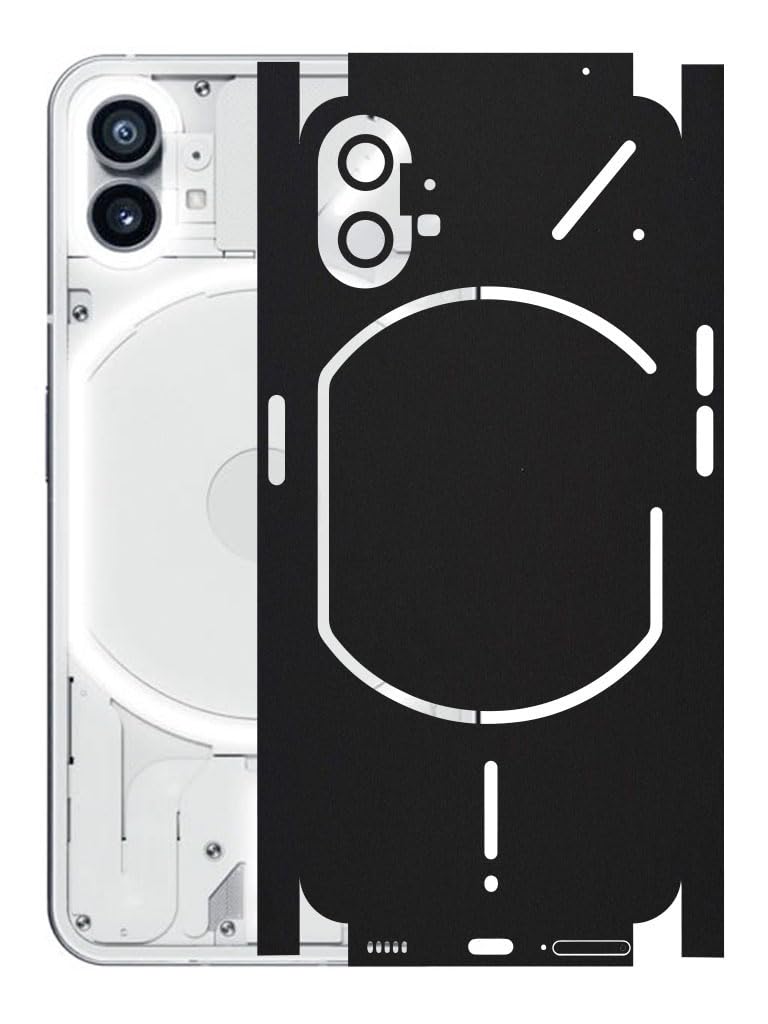 AtOdds - Compatible for Nothing Phone 1 Mobile Back Skin Film Wrap with Camera Protector (Coverage - Back+Camera+Sides) (Matte Black)-image-34