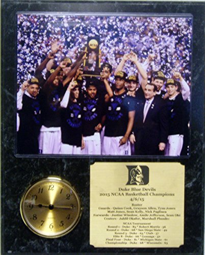 GFSF Duke Blue Devils NCAA Championship 8x10 Photo Clock Plaque with Engraved Nameplate