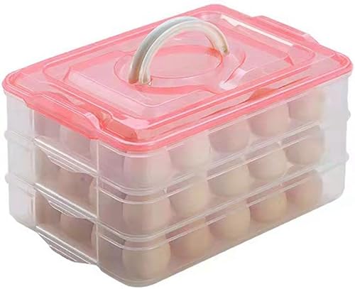 Recipiente de almacenamiento de huevos para refrigerador, bandeja de huevos Deviled de 3 capas, organizador apilable de huevos para refrigerador con