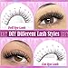 Yawamica Wispy Lash Clusters Natural Eyelash Extension 10-14mm Fluffy Eyelash Clusters CC Curly Individual Lashes Cluster Eyelash Extensions 40D Cluster Lashes 200pcs DIY Lash Extension by Self