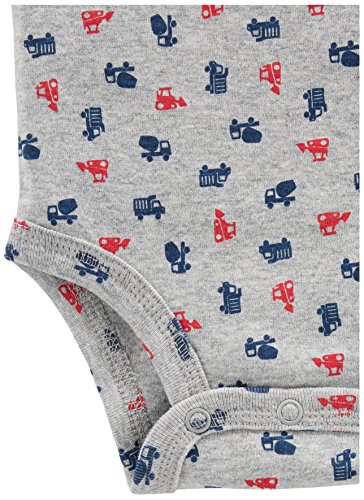 Simple Joys By Carter's Baby Boys' Long-Sleeve Bodysuit, Pack Of 5, Blue/Red/Grey, 6-9 Months #TOP1