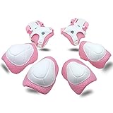 UN TAMAÑO ADAPTA A TODOS: Las correas ajustables pueden ser flexibles a diferentes tamaños de codo y muñeca de rodilla, los cojines de codo de rodilleras con protectores de muñeca podrían ofrecer flexibilidad personalizada lo que el usuario desea, puede optar por mantenerlo apretado para mantener su posición correcta cuando están montando su BMX, bicicleta, patines, patinetas, bicicletas, scooters o eligen la forma cómoda de tener aire respirable entre las almohadillas y el cuerpo.