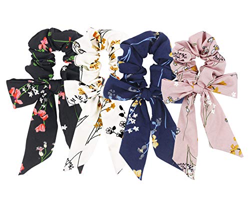 SUSULU Hair Scrunchies for Women Elastic Hair Ties (Mix Colors)