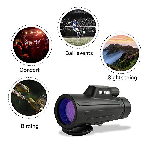 DECDEAL Telescópio monocular 10x52 Birding exterior que viaja Sightseeing telescópio Single-tube da