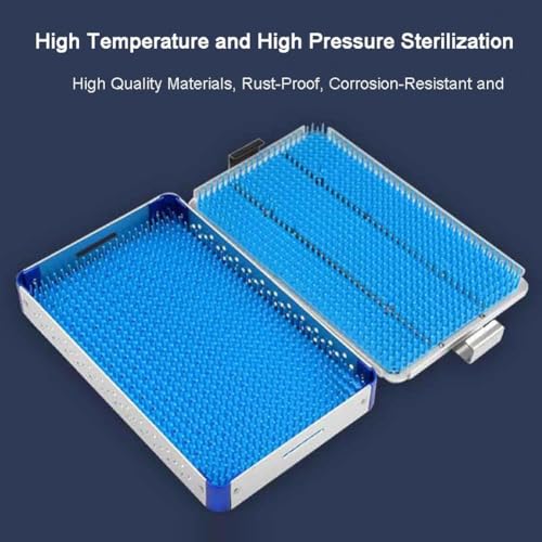 Boîte de désinfection pour instruments chirurgicaux avec support silicone