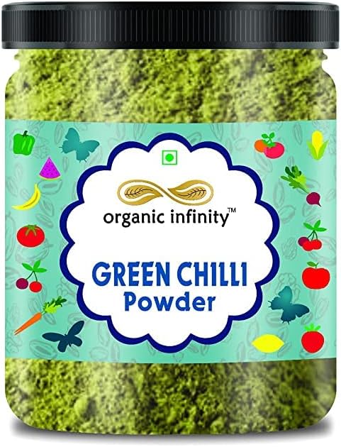 Organic Infinity Green Chilli Powder | Hari Mirchi | Ready to Use - 500 GM by Organic Infinity