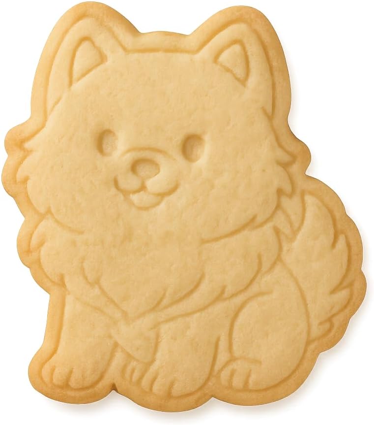 Mighty Gadget サモエド子犬クッキーカッター&amp;スタンプ - 4 x 3.5インチ かわいい子犬の形 犬好きのベー