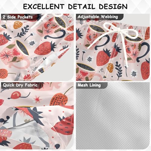 ALAZA Colored Pencil Seamless Boys Quick Dry Beach Board Shorts Kids Swim Trunks Bathing Suit Swimsuit L Multicolor3