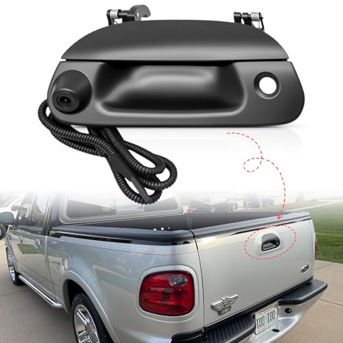 Image of PartsFlow Rear View Backup Camera Kit w /Wiring & Tailgate Handle Fits Ford F150 F250 F350 F450 1997-2007 For Explorer Lobo 2001-2005 Replace OE#7L3Z9943400AA