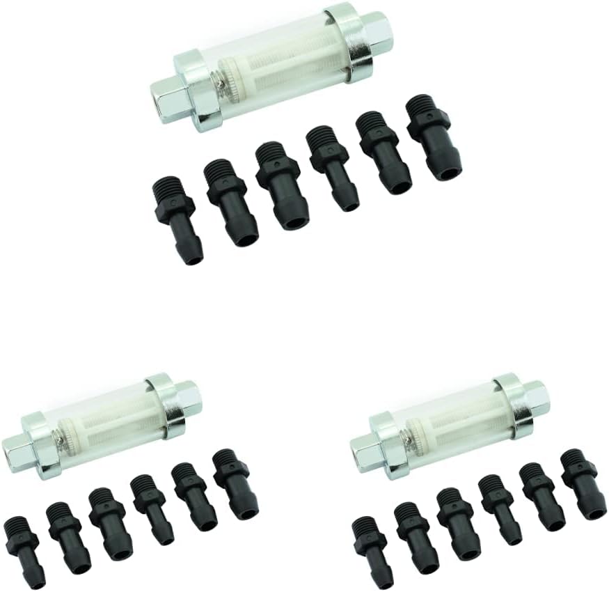 Mr. Gasket 9706 Universal Clearview Fuel Filter (Pack of 3)