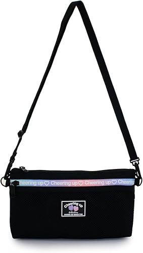 Amazon カノンコード グラデファスナー ショルダーバッグ 斜め掛け 小学生 女の子 子供 抗菌 Msnck511 ブラック ショルダーバッグ ポシェット