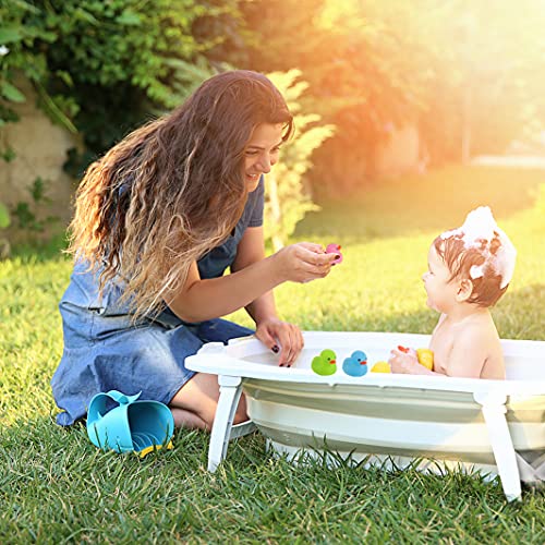 Bath Duck Toys 4Pcs Family Rubber Ducky Float&Squeak Baby Toddlers Preschool Bathtub Shower Toy (Colorful) #TOP5