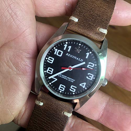 احزمة ساعة جلدية، حزام ساعة جلدي للرجال والنساء، 18 ملم، 20 ملم، 22 ملم سريع الفك مصنوع يدويًا شريط ساعة ناعم, 18MM, لا، بني