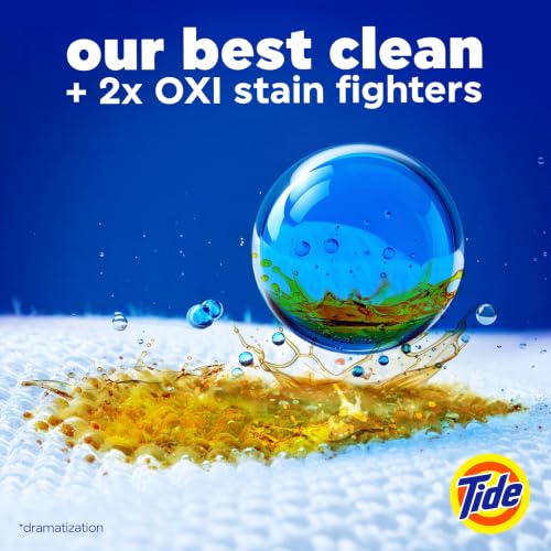Image of Tide Oxi Boost Power PODS Laundry Detergent Pacs, 25 Count, Set-In Stain Removal + Oxi Power, laundry soap detergent pacs