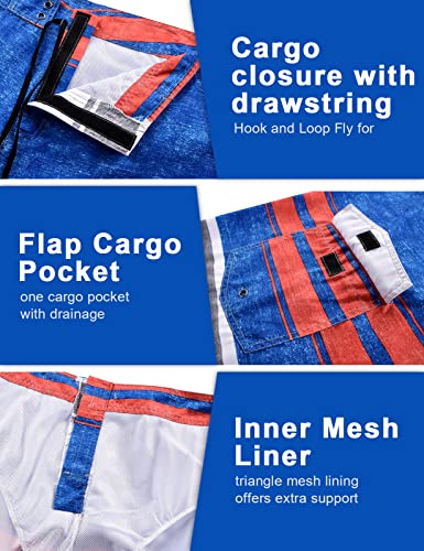 Image of unitop Men's Board Shorts Summer Holiday Surf Trunks Quick Dry