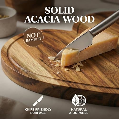 Set de 2 Tablas de Cortar en Forma de Corazón de Madera Acacia miniatura 5