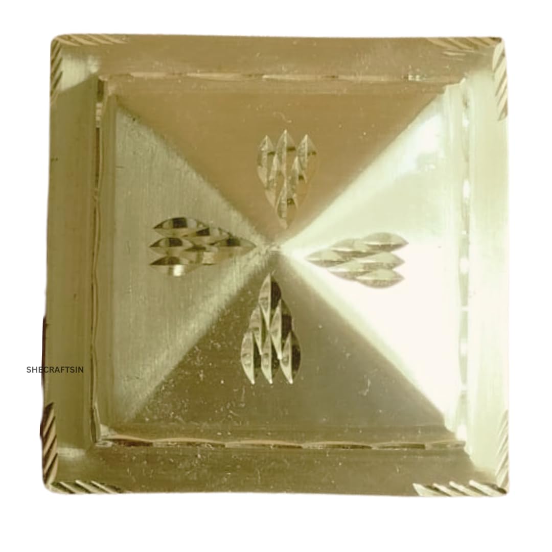 Brass Door Square Dooms (4 Pieces) with Fittings | Brass Door Fittings | Door Accessories | Golden | SHECRAFTSIN (B0CD2Y235R) Amazon Price History, Amazon Price Tracker