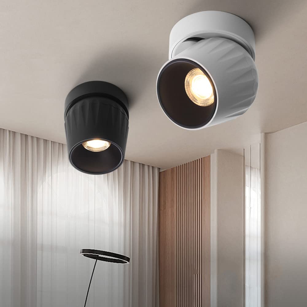 Regulowany reflektor sufitowy LED, kinkiet powierzchniowy, nowoczesne światła do galerii i mini reflektory akcentujące, kierunkowe reflektory nocne do sypialni i regałów