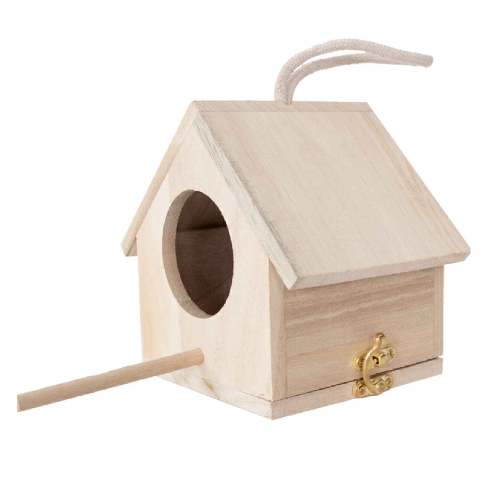 Hamak dla chomików, Drewniany domek dla ptaków wiszące gniazdo zewnętrzne schronienie siedlisko lęgowe kolibrów ogród zięba patio