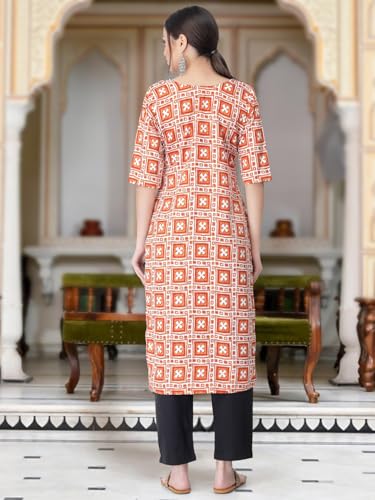 Image of Tee Projekt Versatile Crepe Kurti & Pant Set for Women Printed Kurta Set