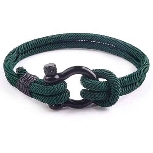 Braided Nautical Bracelet Stainless Steel Buckle Woven to My Son Braided Bracelet Inspirational Gift Jewelry-Red