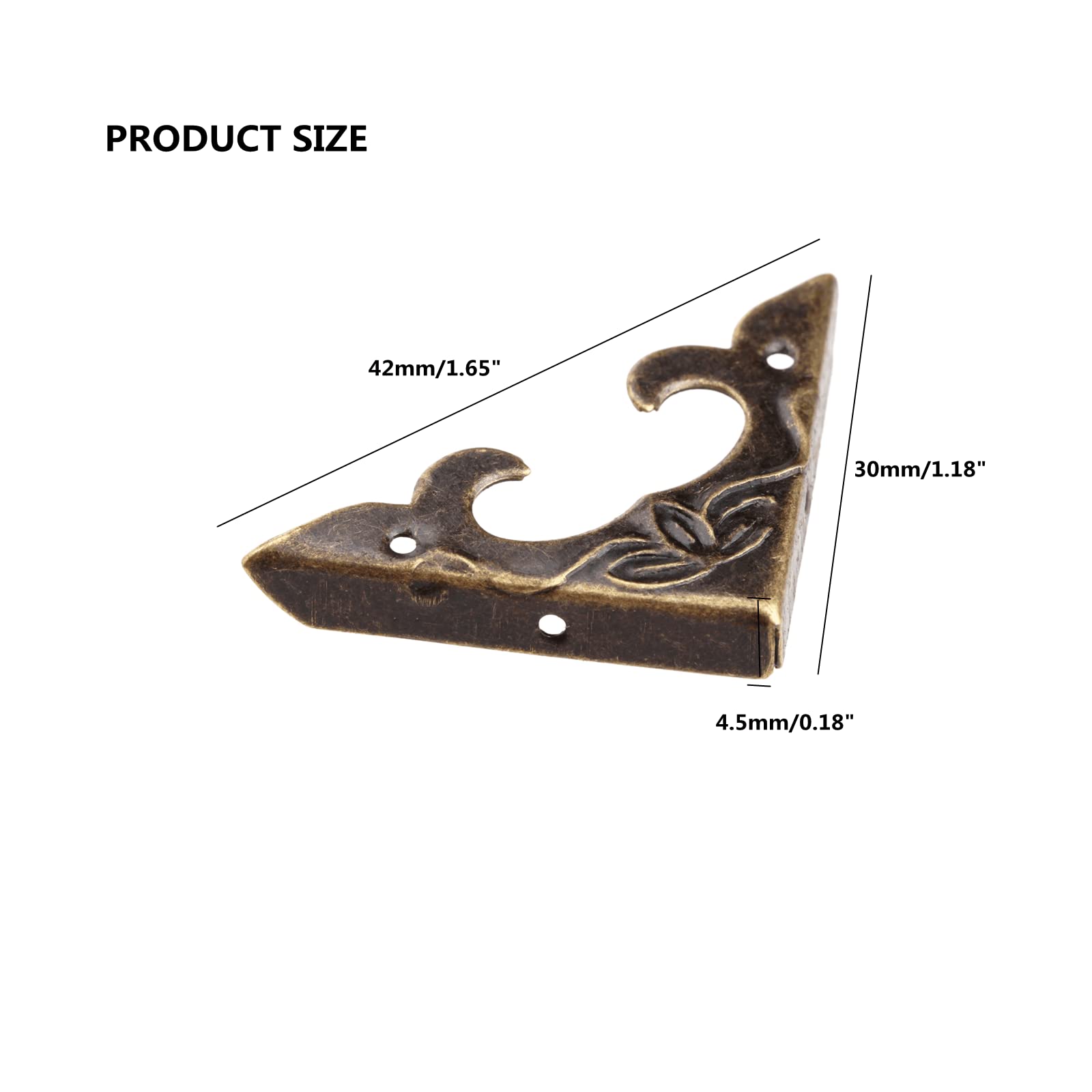 20 Angolari Metallici Vintage Per Mobili - Bronzo, Per Cassetti E Tavoli