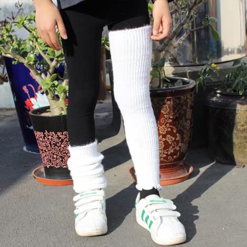 Lucky staryuan ® 3Pairs Kids Girl's Leg Warmers Thick Warm Arm Boot Leg Warmer for Cold Winter (White Yellow and Wine Red) - Thumbnail 2