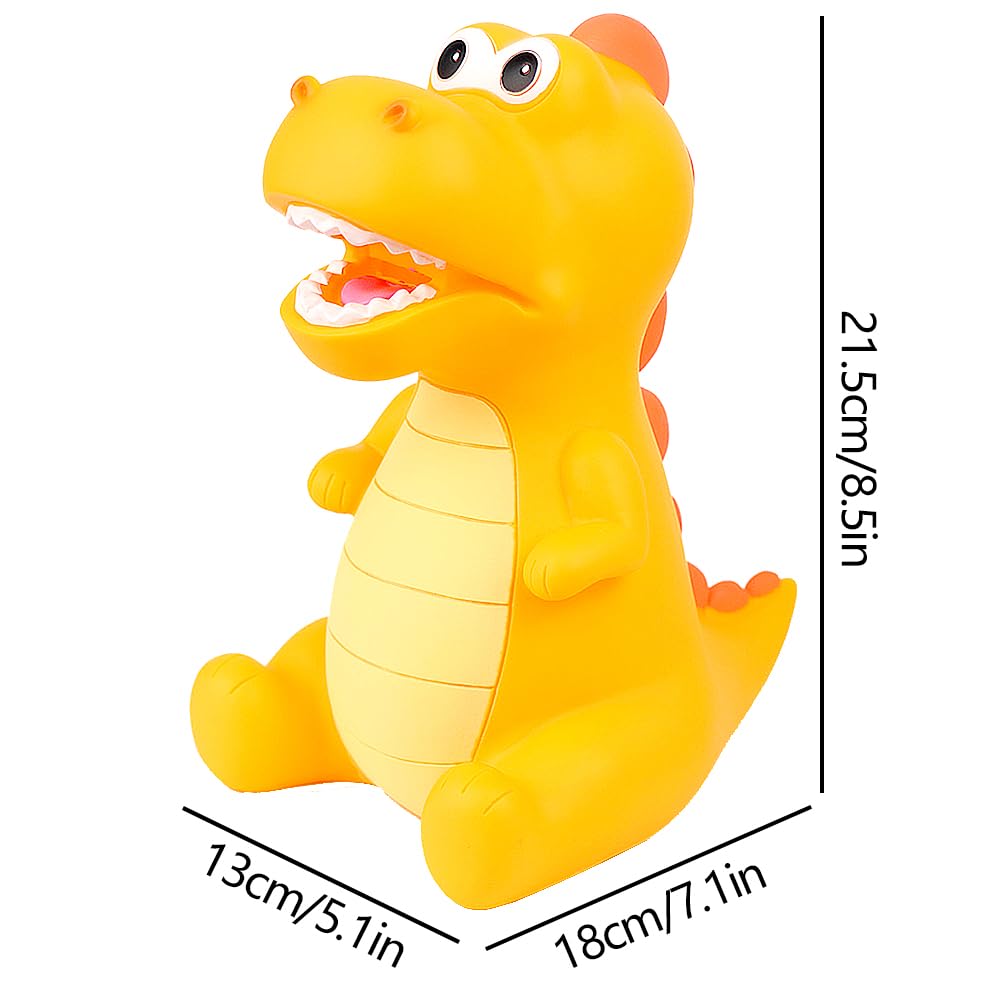 Lakpopya Dinosaur Money Box for Kids Big Dinosaur Money Tin for Girls and Boys PVC Material Piggy Bank - Image 2