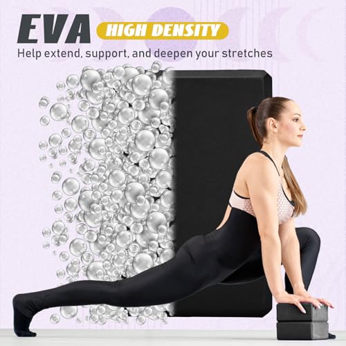 Image of Wettarn 6 Pack EVA Yoga Blocks Bulk, Non Slip Pilates Brick