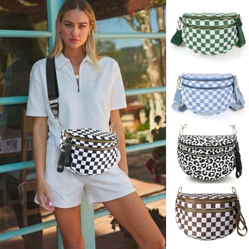 Nuvore Crossbody Bag, Nuvore ComfortBag, Spacious Stylish Checkered Bum Bag, Checkered Crossbody Bag for Women4