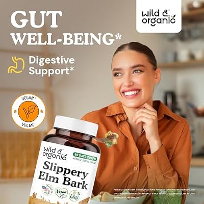 Wild & Organic Mastic Gum 120 Capsules & Slippery Elm 120 Capsules